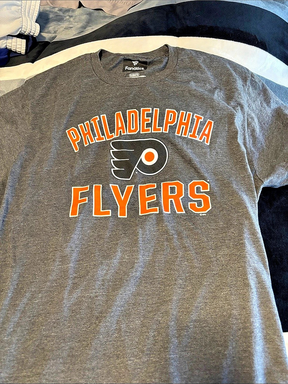 Fanatics Philadelphia Flyers Graphic Tee Gray & Orange XL